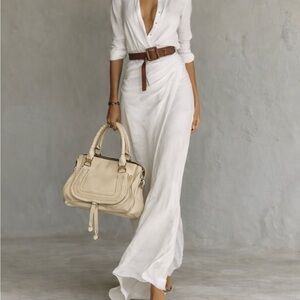 Chloe Marcie Cream Women's Handbag Large Authentic